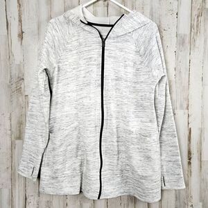 Tek Gear Zip Up Hoodie Heather Gray Size Large